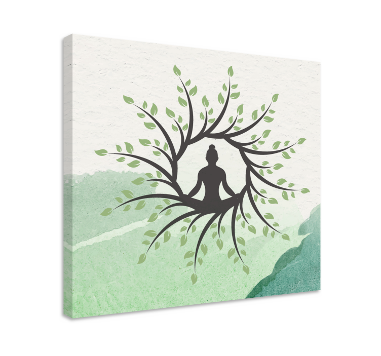 Yoga tree pose  home canvas prints - TenStickers