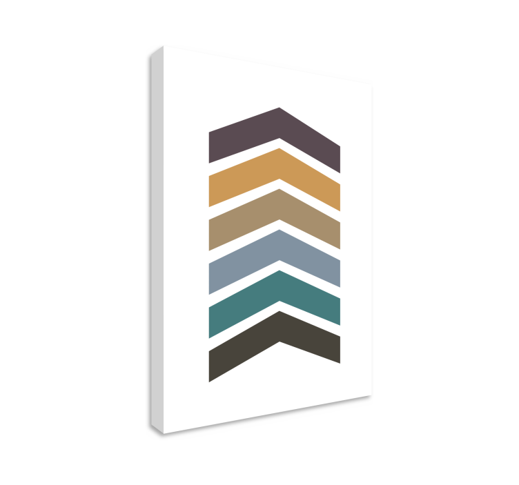 Chevron Pattern Design geometric canvas - TenStickers