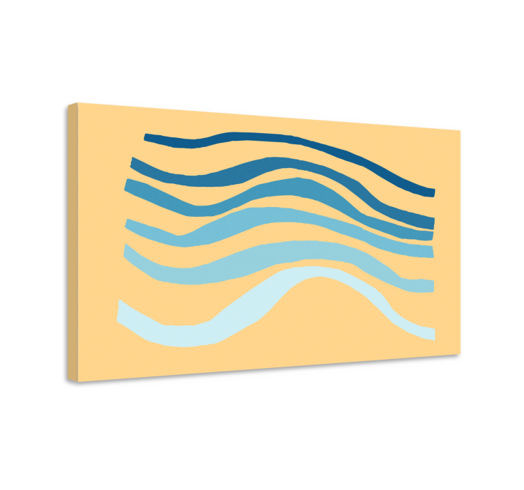 Modern canvas art with fluid wave designs - TenStickers