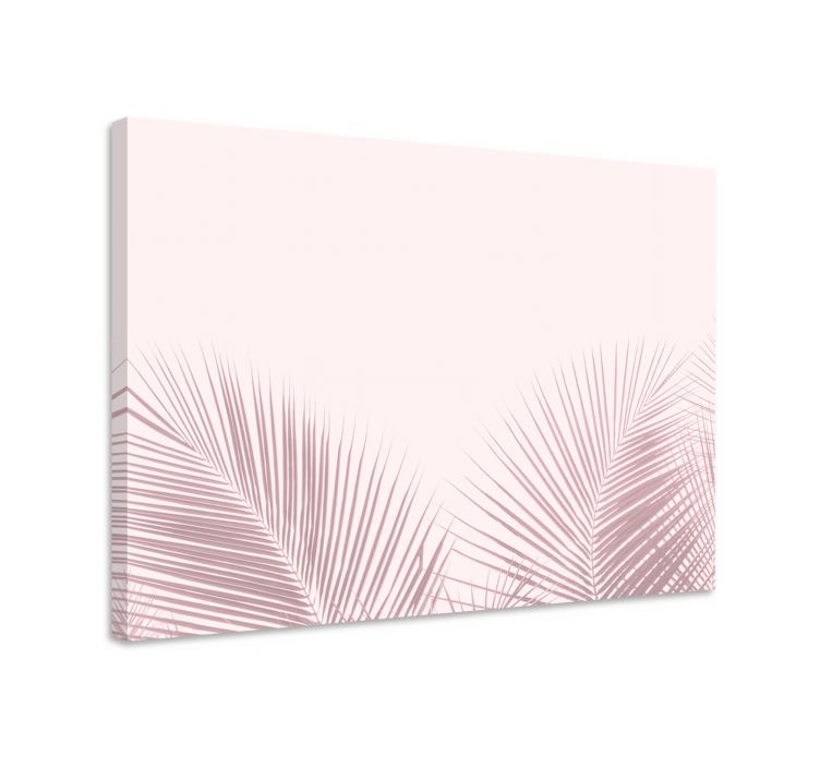 Flowers canvas with elegant palm fronds - TenStickers