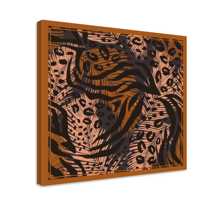 Animal canvas wall art stylized leopard patterns - TenStickers