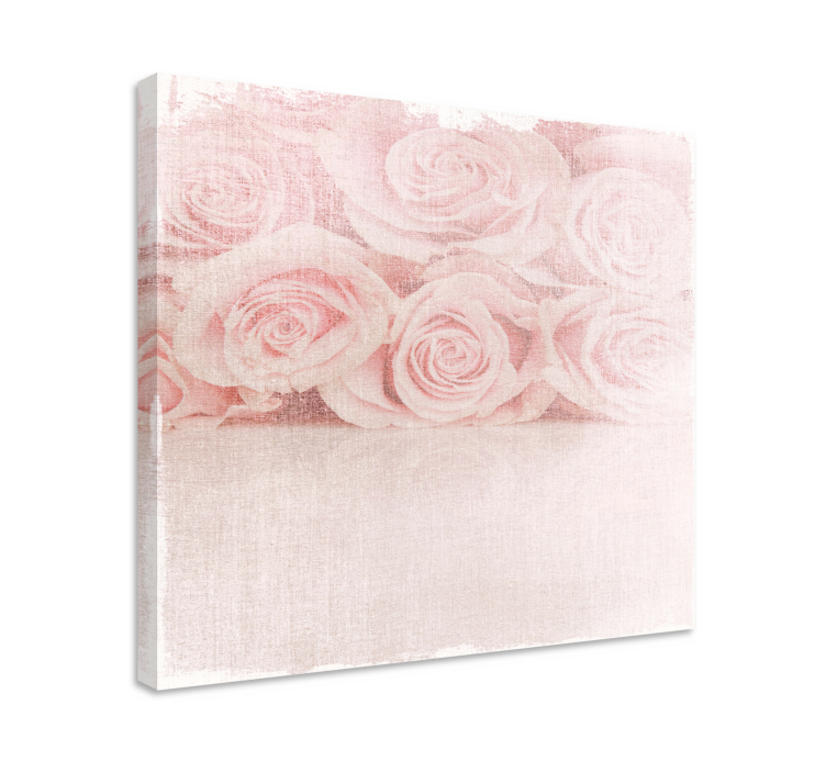 Flowers canvas gentle blush roses - TenStickers