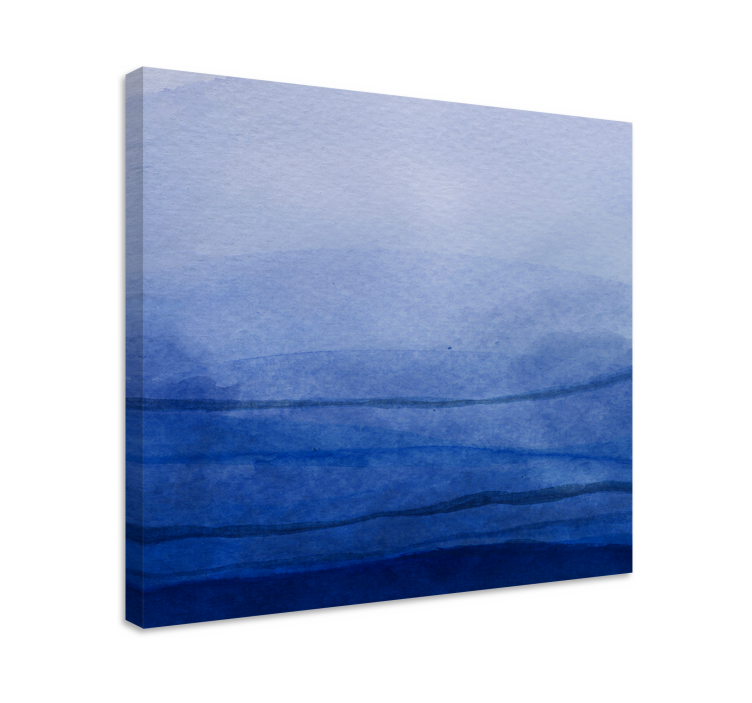 Abstract wall art 1 layered blue tones - TenStickers