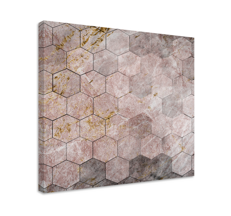 Hexagonal pattern ombre effect canvas prints - TenStickers