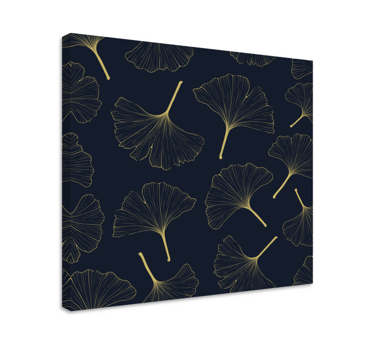 Flowers canvas gingko leaf design - TenStickers