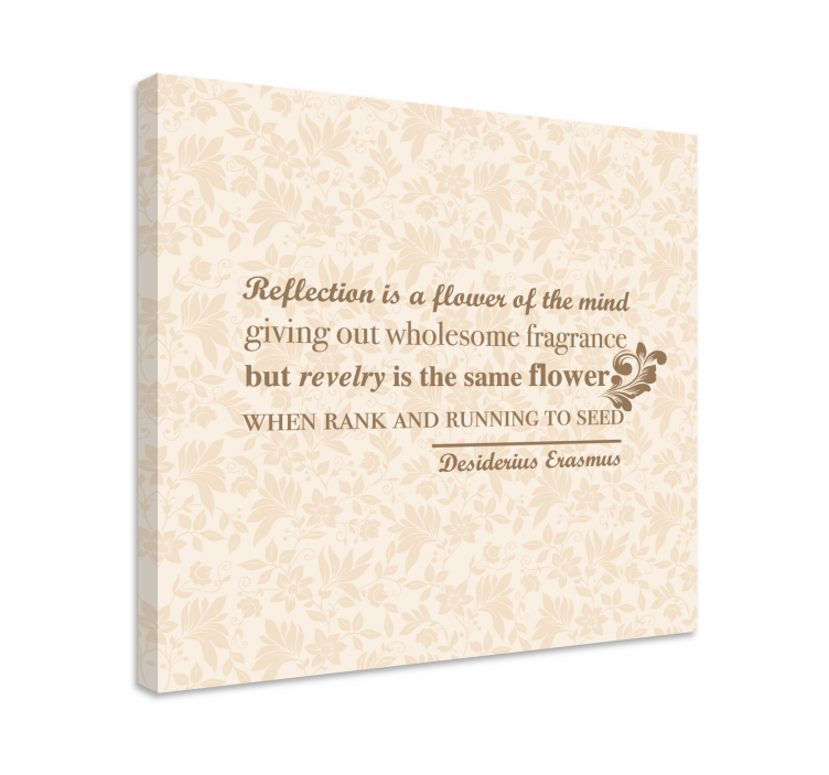 Quote canvas floral reflection art - TenStickers