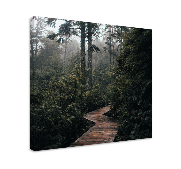 Landscape canvas tranquil woodland path - TenStickers