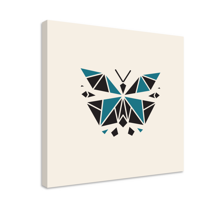 Dragonfly canvas with geometric butterfly design - TenStickers
