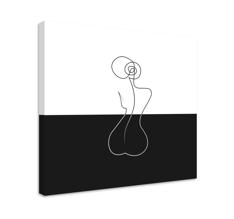 Abstract wall art 1 minimalist line drawing - TenStickers