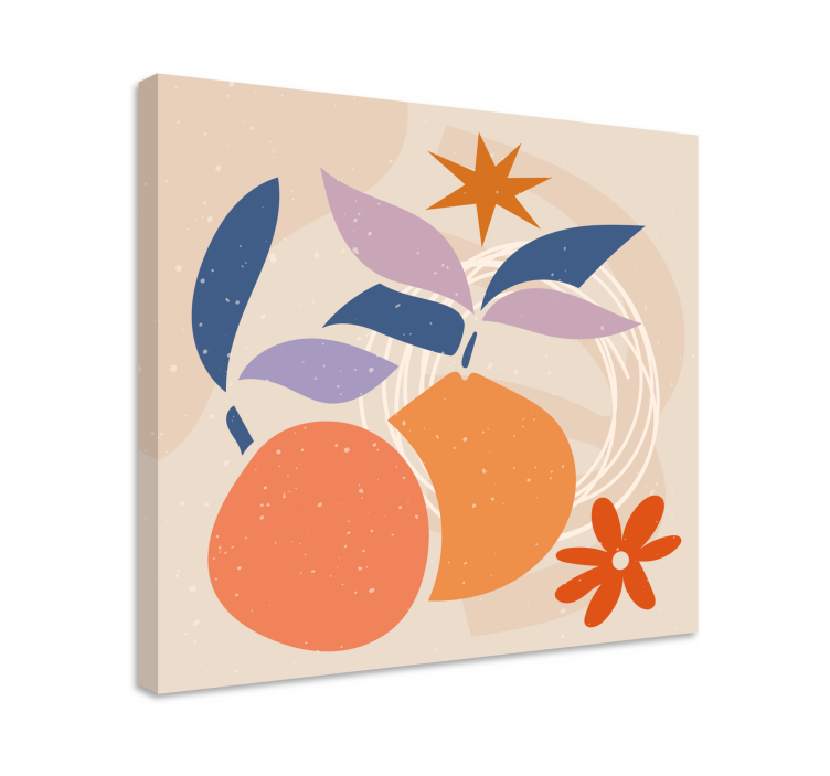 Fruit canvas wall art citrus fruit arrangement - TenStickers