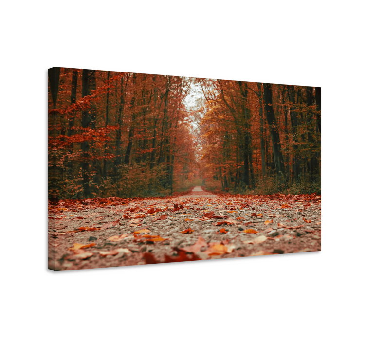 Landscape canvas autumn path - TenStickers