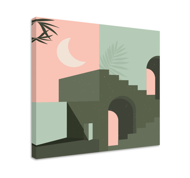 Architectural Abstraction modern canvas art - TenStickers