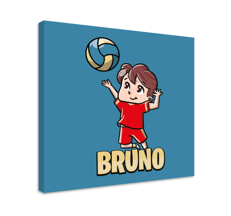 Active Boy with Volleyball teen canvas prints - TenStickers