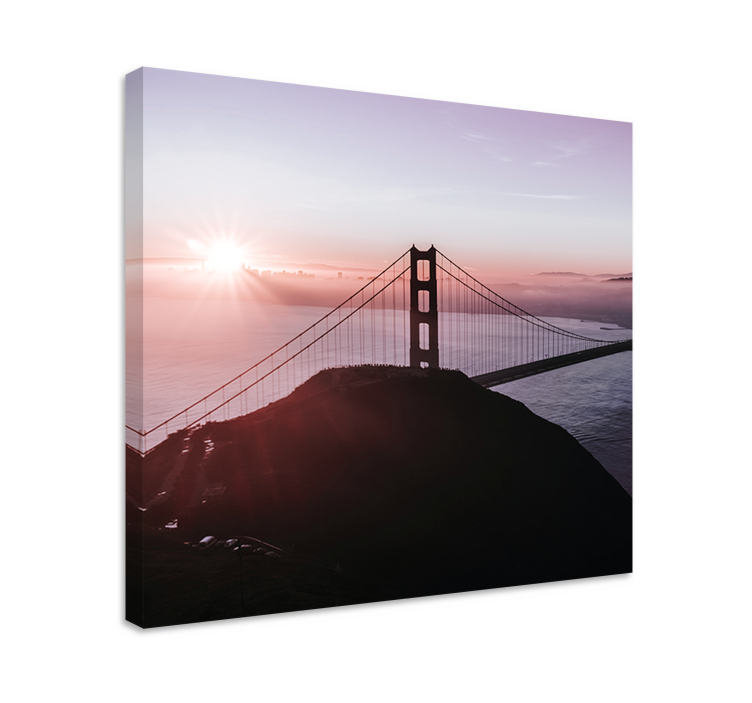Cityscape wall art golden gate bridge view - TenStickers