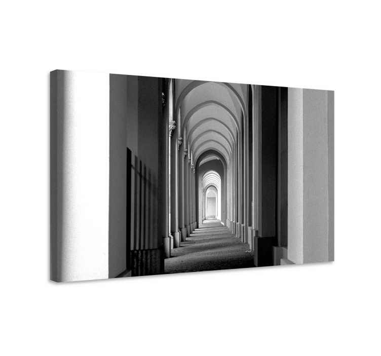 Arched hallway perspective 3d pictures wall art - TenStickers
