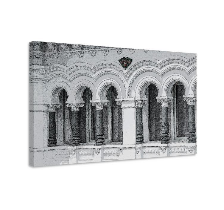 Old architecture 3d 3D canvas prints - TenStickers