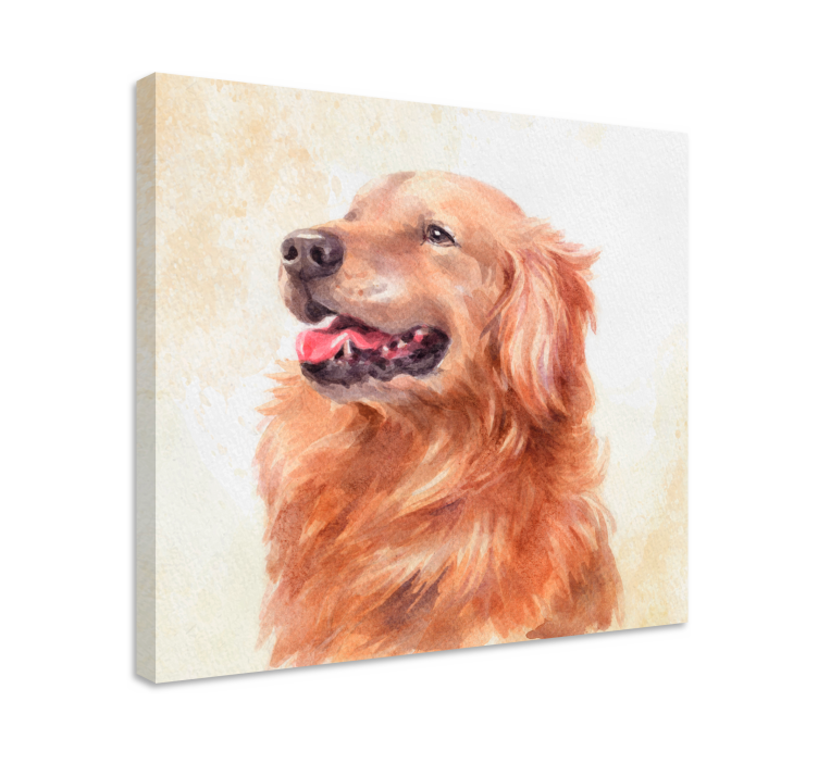 Dog wall art golden retriever illustration - TenStickers