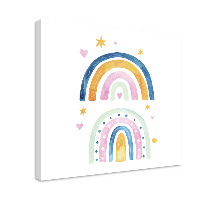 Nursery canvas colorful rainbow design - TenStickers
