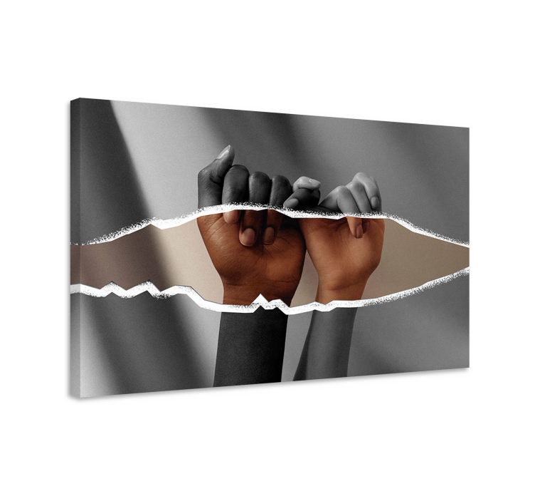 People canvas united hands - TenStickers