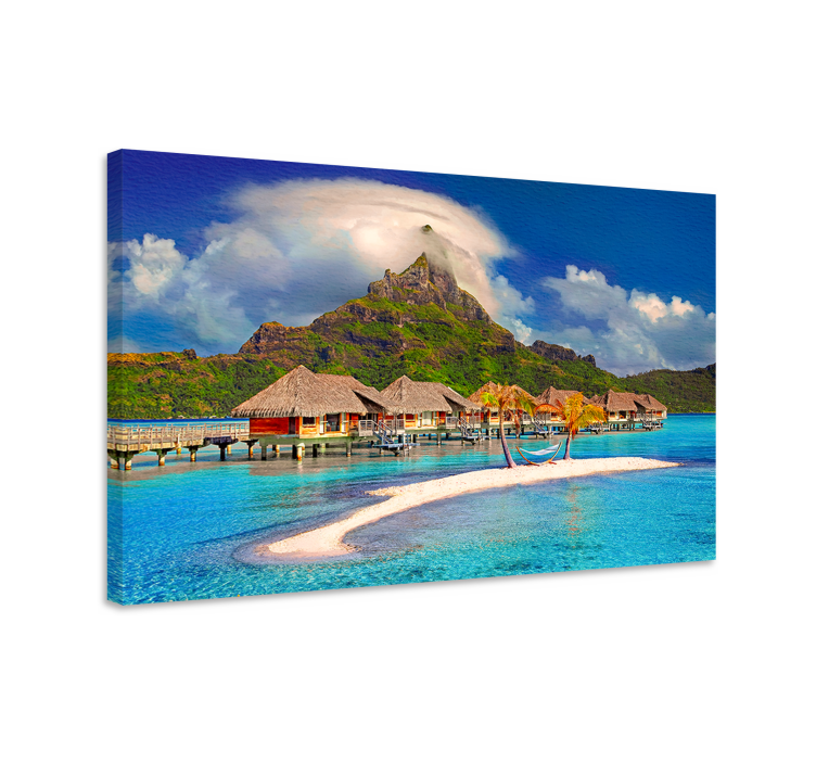 Tropical island paradise landscape canvas - TenStickers