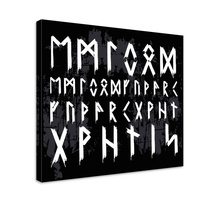 Viking alphabet vintage nordic canvas prints - TenStickers