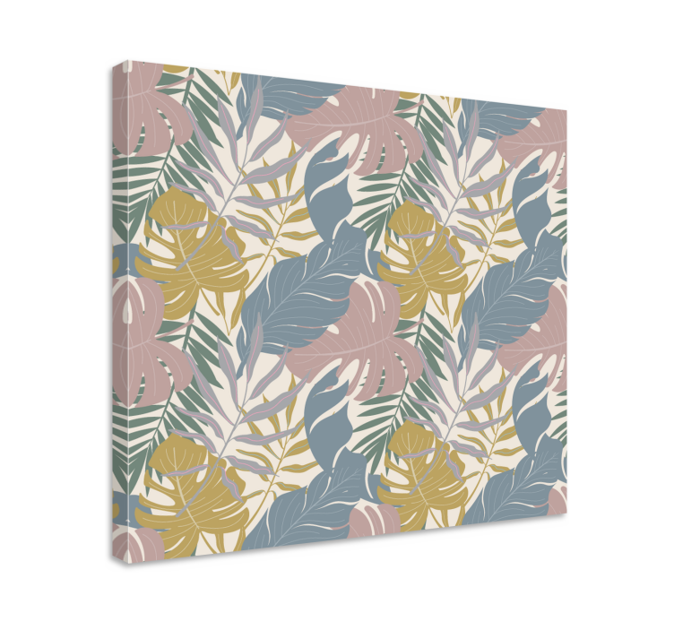 Tropical Leaf Patterns Flowers  canvas - TenStickers
