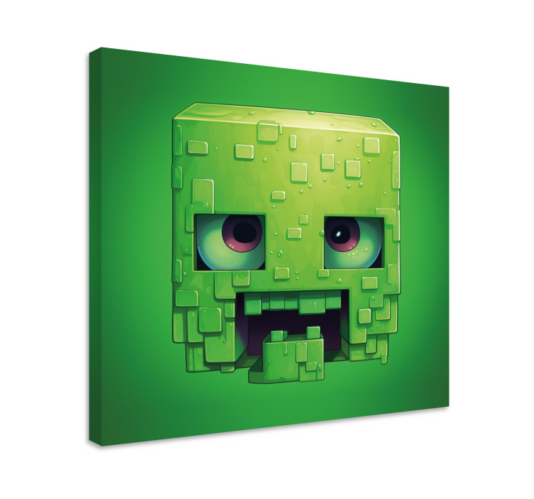 creepy pixel art character video game canvas art - TenStickers