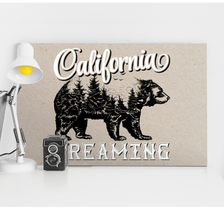3d pictures wall art california bear adventure - TenStickers