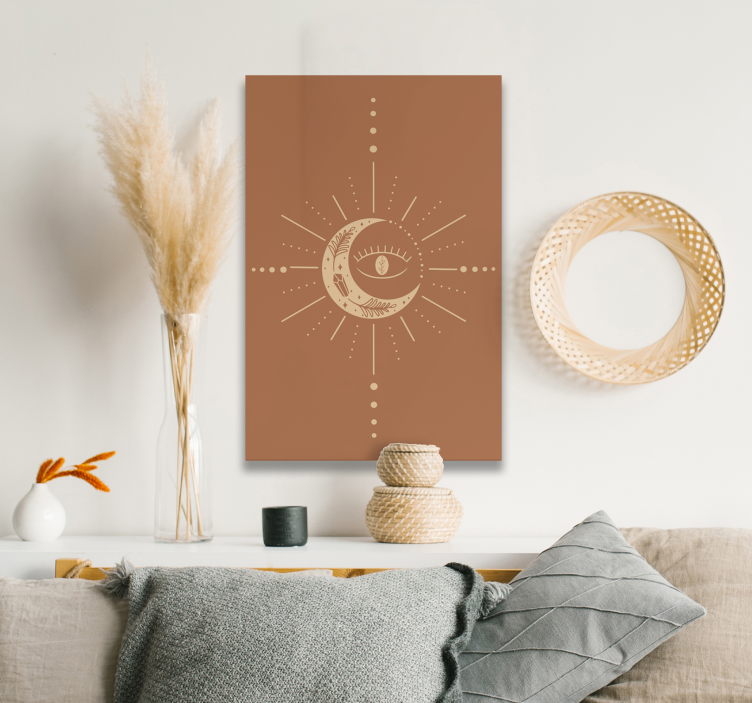 Celestial Crescent Design abstract wall art  1 - TenStickers