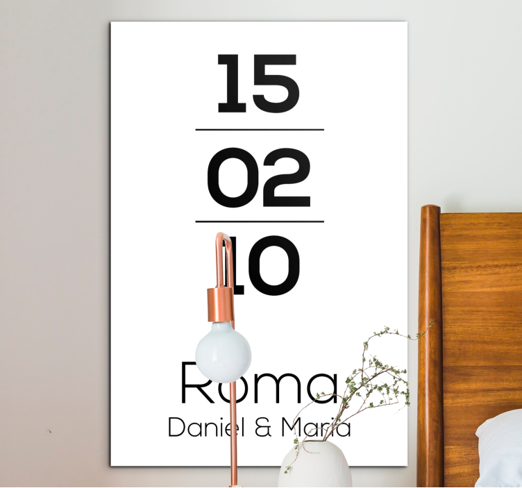 Roma date custom canvas print - TenStickers