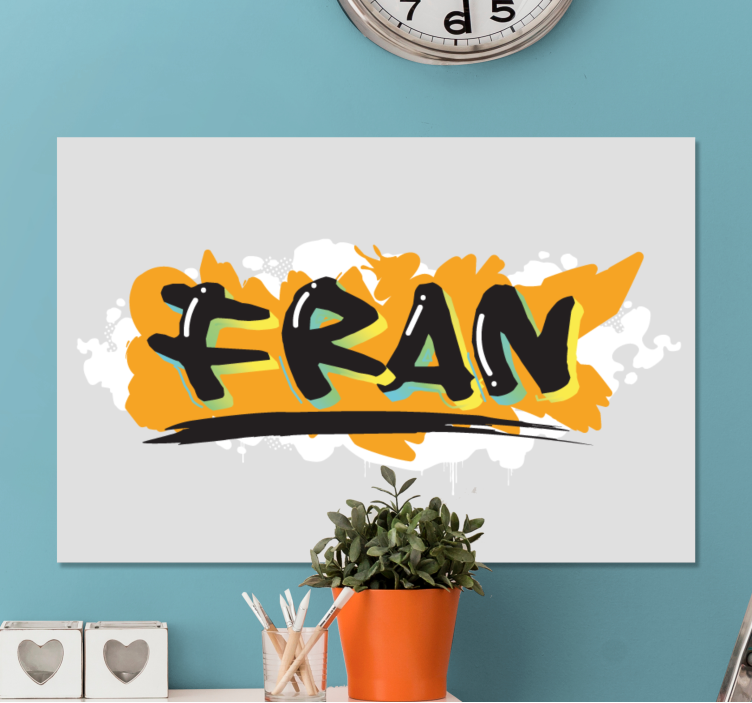 Abc canvas wall art in bold lettering style - TenStickers