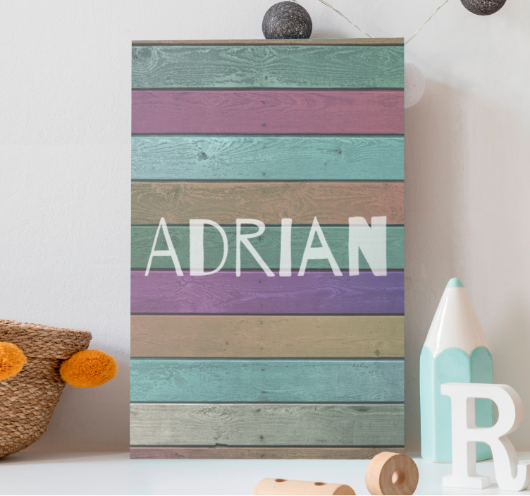 Abc canvas wall art personalized name showcase - TenStickers