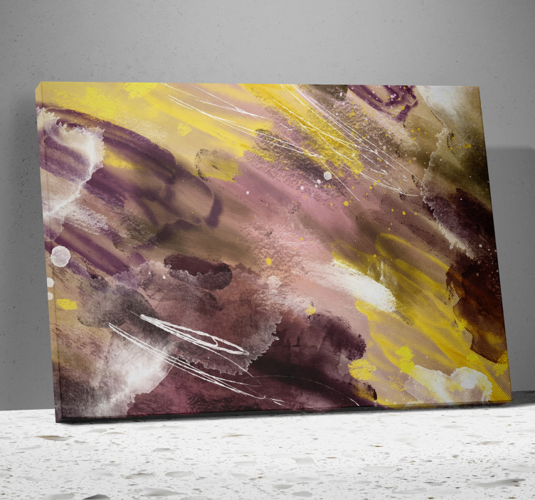abstract brush strokes canvas art - TenStickers