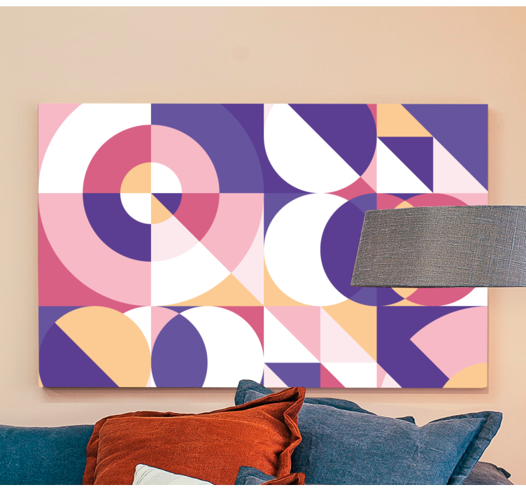 Abstract figures geometric art geometric canvas - TenStickers