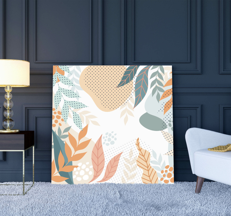 Abstract flowers Entrance hall canvas art - TenStickers