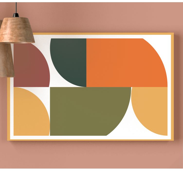 Abstract geometric art geometric canvas - TenStickers