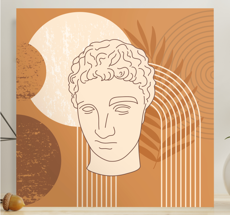 Abstract wall art 1 classical sculpture head - TenStickers