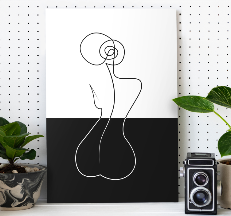 Abstract wall art 1 minimalist line drawing - TenStickers