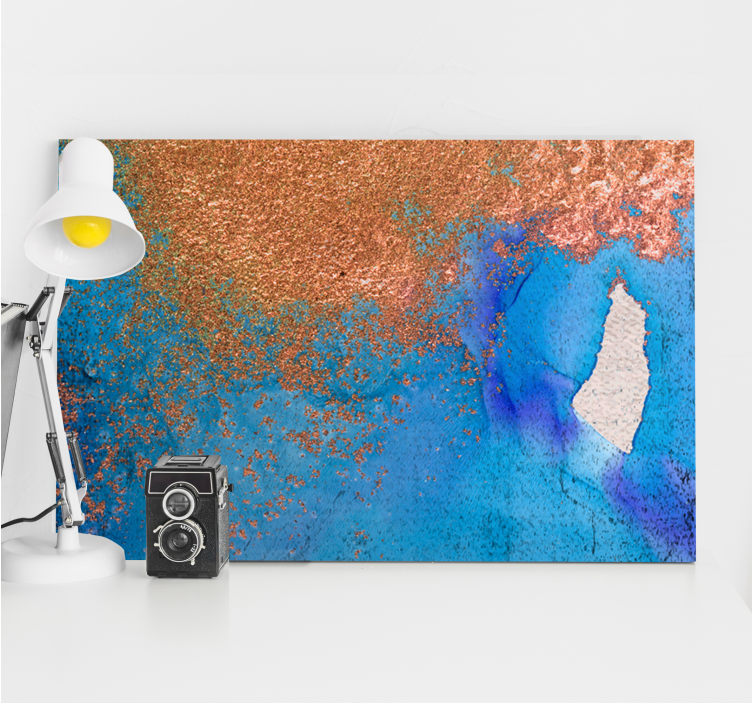 Abstract wall art 1 textured blue design - TenStickers