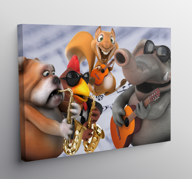 animales música Music canvas art - TenStickers
