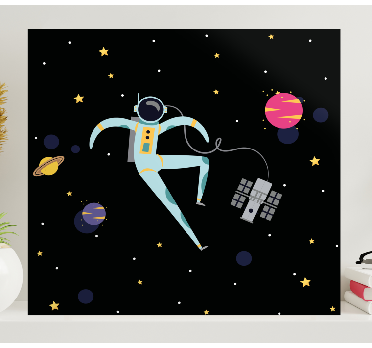 Astronaut in Space video game canvas art - TenStickers