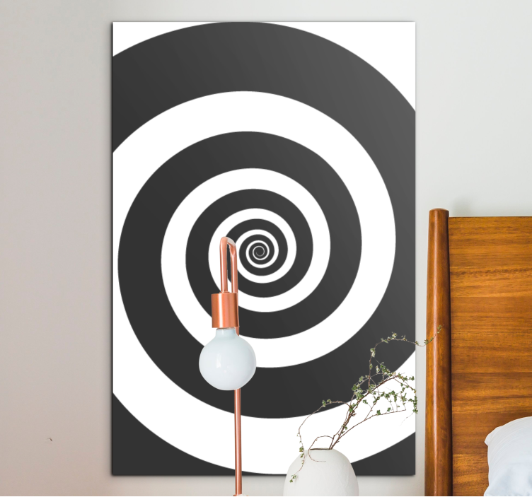 Black and white hypnotical  canvas art prints - TenStickers