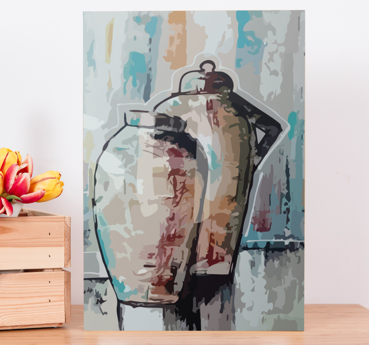 Gold and Blue Baroque canvas - TenStickers