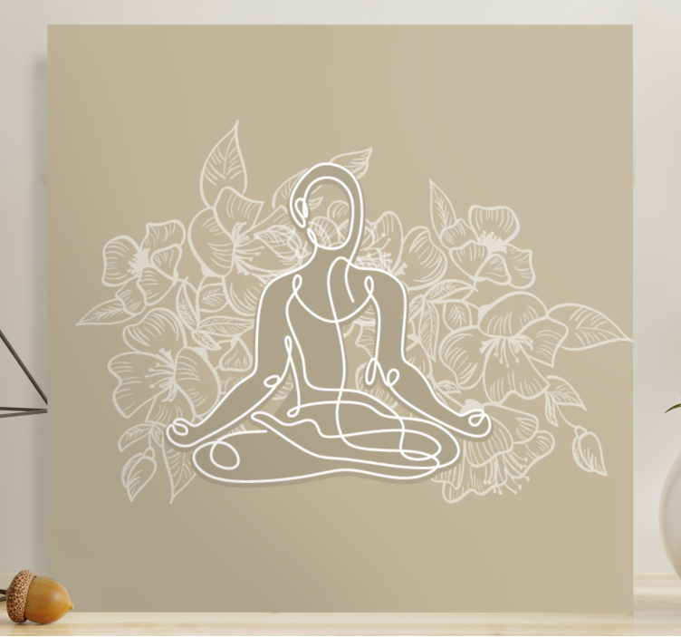 Buddha wall art serene buddha outline - TenStickers