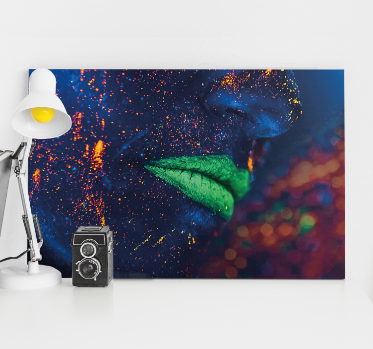 Canvas art glittering face artwork - TenStickers