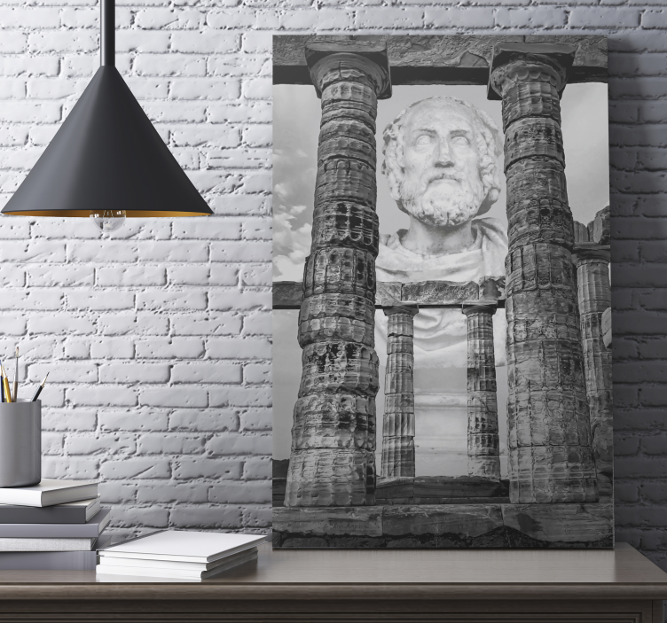 Cityscape wall art ancient sculpture remains - TenStickers