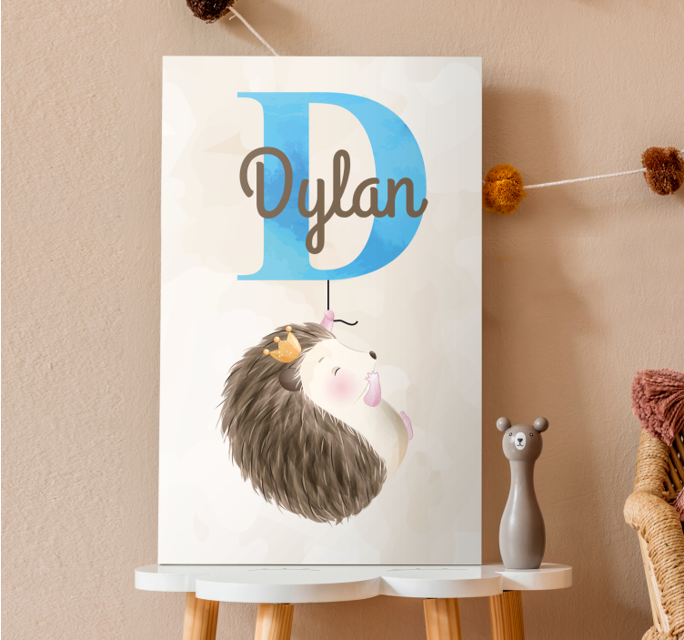 Cocktail canvas cute hedgehog art print - TenStickers
