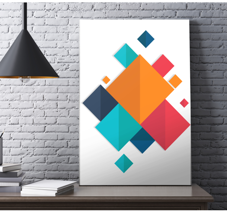 Colorful squares Office wall prints - TenStickers
