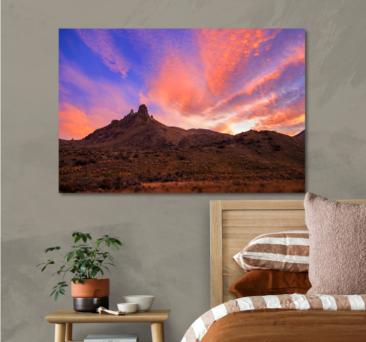 Colourful dawn and mountain landscape canvas - TenStickers