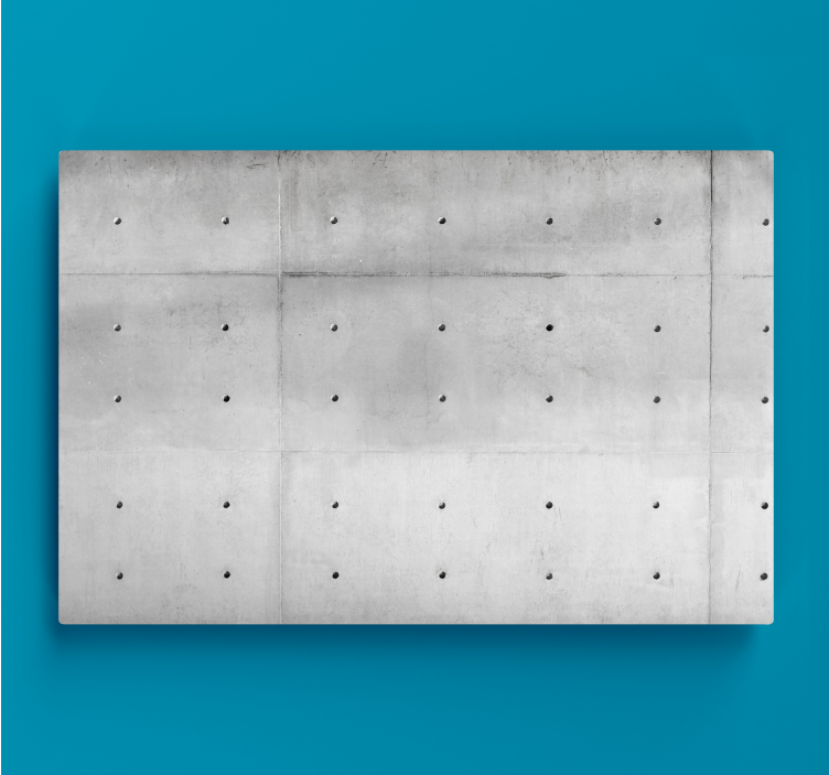 Concrete effect with holes canvas print - TenStickers